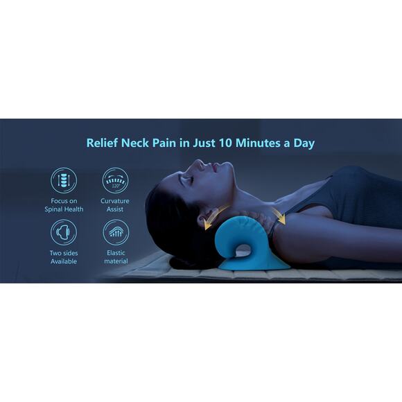 Neck & Shoulder Relaxer Cervical Traction Pillow Neck Stretcher Pain Relief - Picture 13 of 13